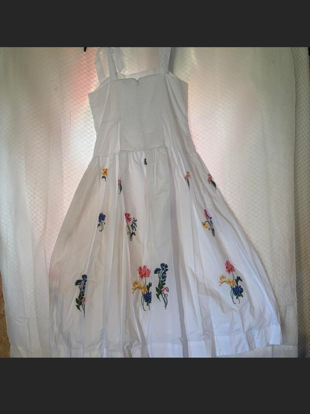 Free Assembly White Floral Embroidered Midi Dress - Picture 3 of 4